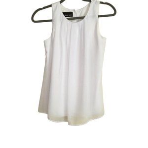 Un Deux Trois Girls Top Chiffon Sleeveles White Color Size 16 Years Casual g